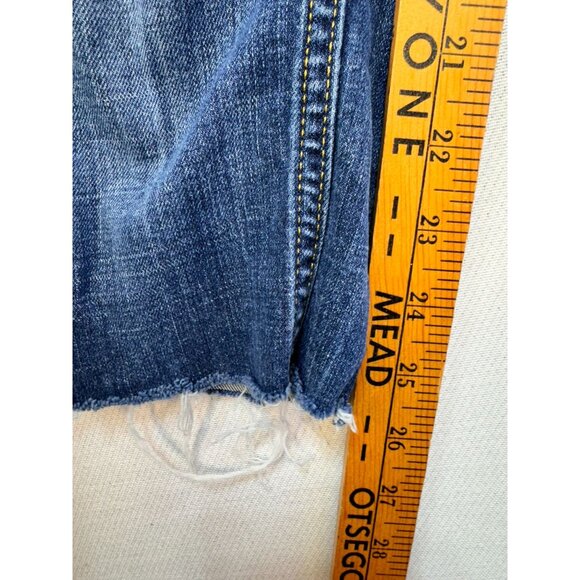 Zara Woman Premium Collection Aged Denim Jeans Size 4 Blue Distressed Look - Picture 7 of 11